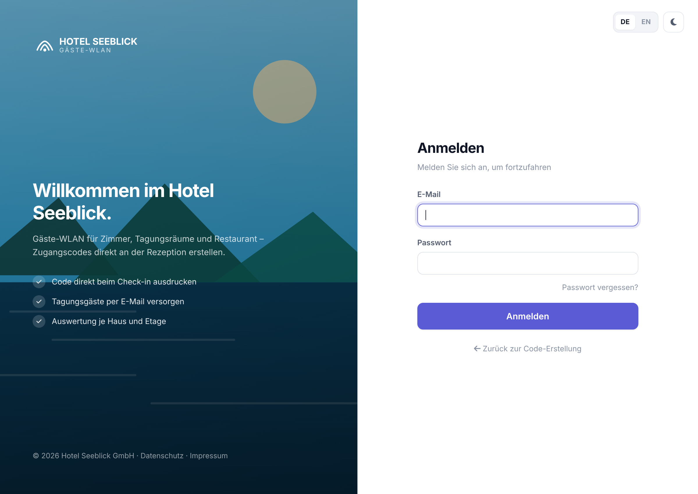 Anmeldung mit eigenem Branding
