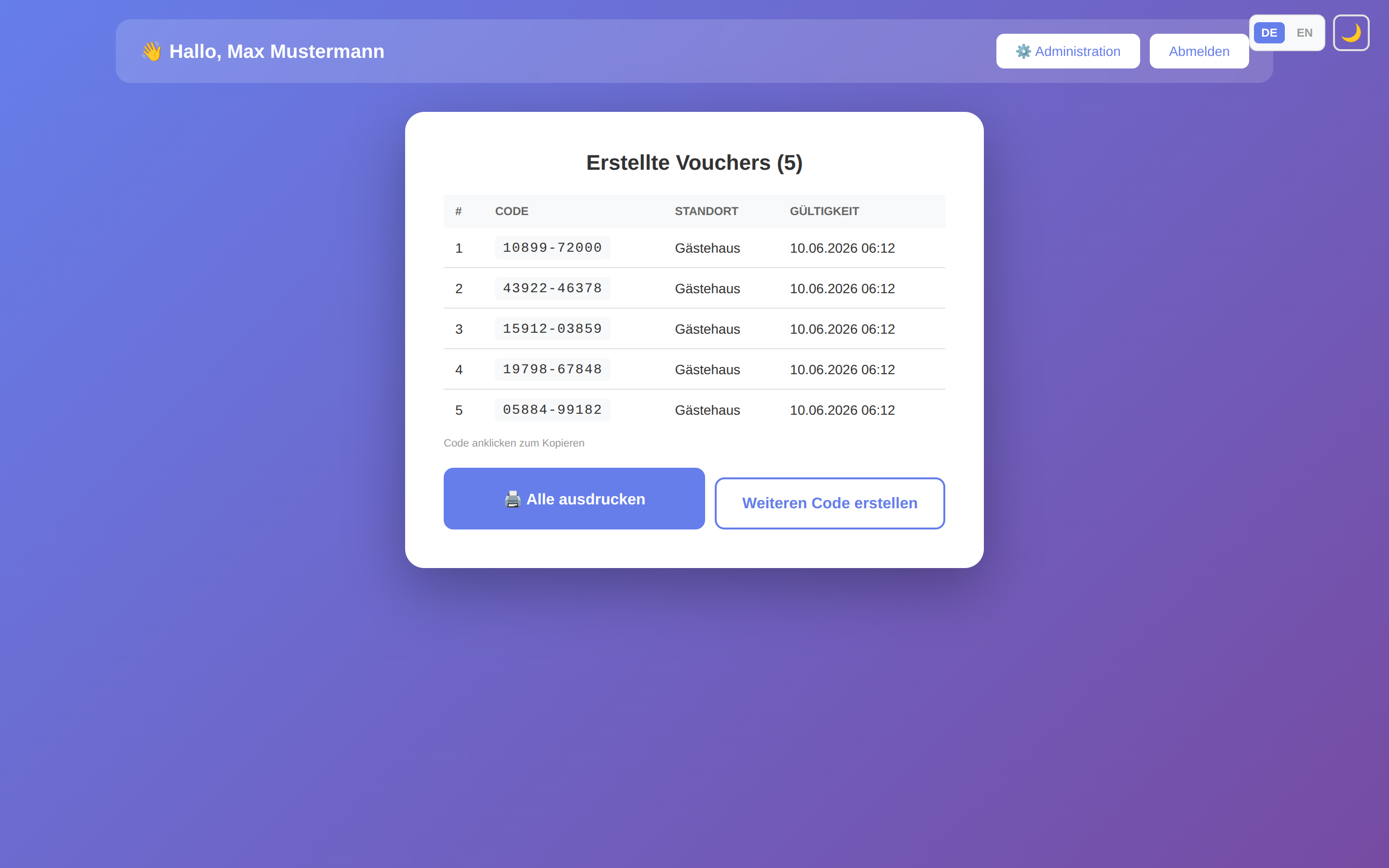 Bulk-Voucher-Erstellung